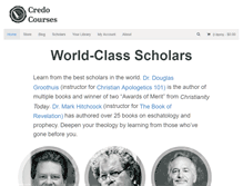 Tablet Screenshot of credocourses.com